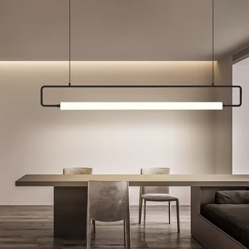Modern Uzun sarkıt aydınlatma Yemek Odası İçin İskandinav LED Kolye Lamba Mutfak / Ofis Parlaklık Armatür Lampara