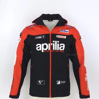 Moto Aprilia Motosiklet Ceketler Yarış Sürme Takım Eşofman Giyim Fermuar Kapatma Sıcak Tutmak Rüzgar Geçirmez Hoodie