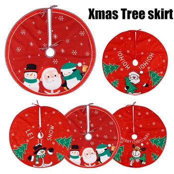 Noel Ağacı Etek Baskılı Ağacı Etek Yaratıcı Xams Ağacı Alt Dekor Merry Christmas Dekorasyon Ev Navidad Süsler