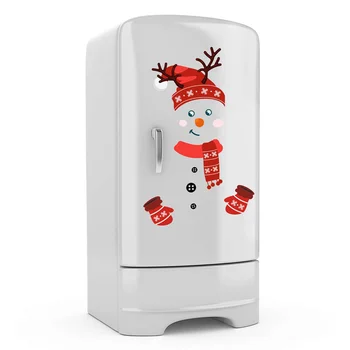 Noel Duvar Sticker Noel Kardan Adam Buzdolabı Çıkartmalar Mutlu Mutfak Buzdolabı Dekorasyon Duvar Posteri İçin 2022 Mutlu Yeni Yıl