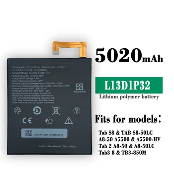 Orijinal Pil L13D1P32 Lenovo Lepad 8 inç A8-50 A5500 S8-50 Tab 3 TB3-850F TB3-850M Pil 4290mAh Bateria