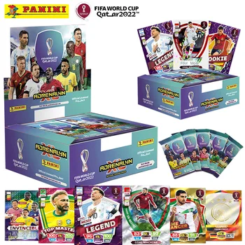 PANİNİ 2022 Katar Dünya Kupası Futbol Yıldızı Kartı Kutusu Futbol Yıldızı Koleksiyonu Messi Ronaldo Futbolcu Sınırlı Fan Kartları kutu seti