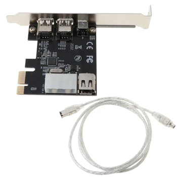 PCI-e 1X IEEE 1394A 4 Bağlantı Noktası(3+1) Firewire Kart Adaptörü 6-4 Pin Kablo masaüstü bilgisayar K1KF