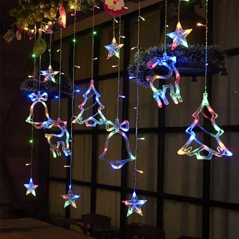 Peri Noel Perde Lambası LED dize ışıkları parti süslemeleri ev odası Garland Bahçe açık kapalı Dekor su Geçirmez