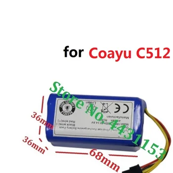 Pil Coayu C512 robotlu süpürge Candy512 Yeni Li-İon 18650 14.4 V 14.8 V 2800mAh