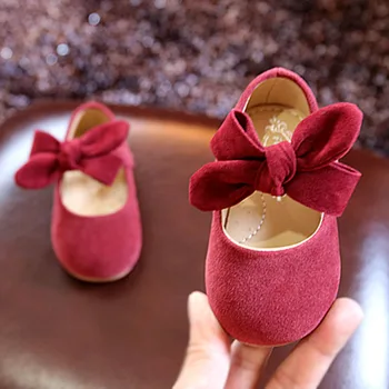 POSH RÜYA Bordo Sevimli Bebek Kız Ayakkabı İlkbahar ve Sonbahar 0-3 Yıl Prenses Bebek Ayakkabıları Yumuşak Alt Bebek Kız İlk Yürüteç Ayakkabı