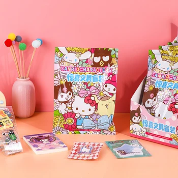 Sanrio Aile Sürpriz Kırtasiye Kör Çanta Okul Malzemeleri hediye çantası Öğrenci El Kitabı Etiket Seti Kör Çanta doğum günü hediyesi