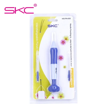 SKC 10 adet Yumruk İğne Dikiş 1.3 mm 1.6 mm 2.2 mm Yumruk İğne ABS Plastik DIY El Sanatları Sihirli Nakış Kalem Seti Dikiş Araçları
