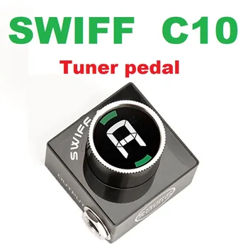 SWIFF SES C10 Yenilikçi Mini Pedalı Tuner Kromatik Gitar Bas Tuning HD LED Ekran Ayarlanabilir A4 Aralığı Değeri 430-449Hz