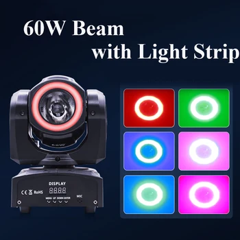 Süper parlak Led 60W RGBW 4IN1 ışın hareketli kafa ışık SMD5050 RGB LED efektleri sahne aydınlatma DJ disko DMX kontrol ışıkları