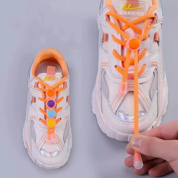 Tembel Ekmek Dantel Toka Elastik Ayakabı Yuvarlak Kilitleme Hiçbir Kravat Ayakkabı Bağcıkları Çocuklar Yetişkin Hızlı Tembel Danteller Kauçuk Sneakers Ayakkabı Bağı