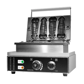 Ticari Kullanım Bir Parça Eşcinsel Penis Şekli Waffle makinesi Demir Çubuk Pişirme Makinesi Hot Dog sosis ızgara Fırıncı Waffle Aperatifler
