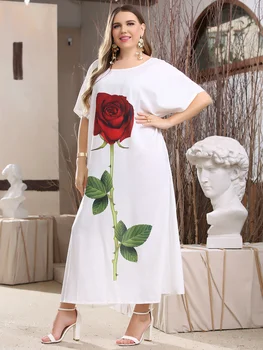 TOLEEN Zarif kadın Artı Boyutu Büyük Maxi Elbiseler 2022 Yaz Beyaz Gevşek Tombul Büyük Boy Uzun Akşam Parti Düğün Giyim