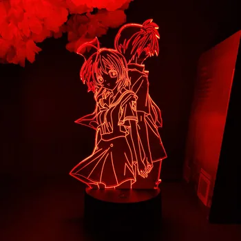 Tomoya ve Nagisa Anime Lamba Clannad Heykelcik Gece Lambası 3D Lazer Kazınmış Manga Karakter Koleksiyonu LED Sensör masa ışığı