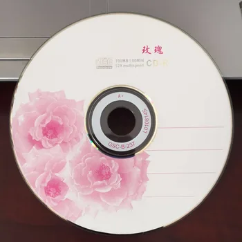 Toptan 50 diskler A + Üçlü Çiçekler Boş Baskılı 52x Boş 700 MB CD-R Disk