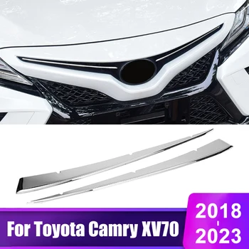 Toyota Camry için 70 XV70 2018 2019 2020 2021 2022 2023 Araba Ön Yüz Yarış İzgaralar Trim Parlak Çubuk Tamir Koruma Aksesuarları