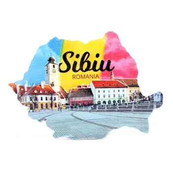 Turist seyahat hatıra 3D sibiu romanya buzdolabı mıknatısları