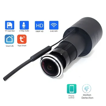 Tuya smartlife Kapı Göz Delik Güvenlik 1080P Geniş Açı Balıkgözü Lens kablosuz CCTV Ağ ıp Kamera P2P Peephole Wifi ONVİF