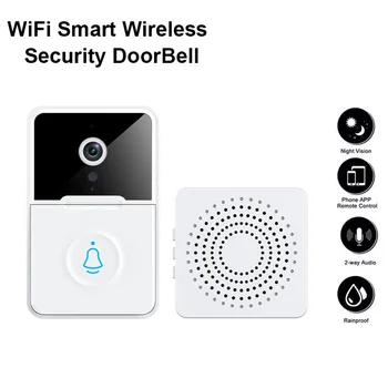 WİFİ Kapı Zili Akıllı Ev kablosuz telefon kapı zili kamerası Güvenlik Yumruk Ücretsiz Görüntülü İnterkom IR Gece Görüş Daireler İçin