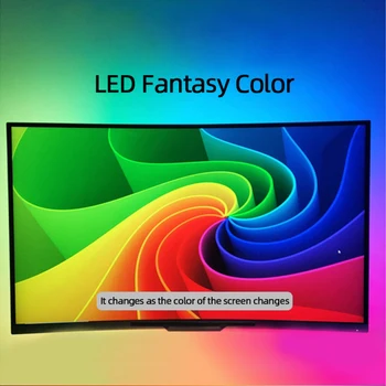 WS2812B SK6812 Ambibox 5V USB Güç RGB LED Şerit Bant Rüya Renk DIY TV Blacklight Bilgisayar Monitörü PC Ekran Ortam Işığı