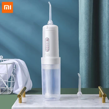 Xiaomi Taşınabilir dental oral irigatör Irrigator Diş Bucal Diş Temizleyici Waterpulse 1400rpm 4 Modları IPX7 diş diş duşu