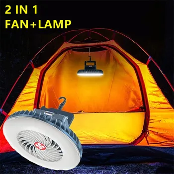 Yeni 54 LED Fan çadır lambası 2 İn 1 taşınabilir fener USB şarj edilebilir acil gece pazarı ışıkları açık su geçirmez kamp ışık