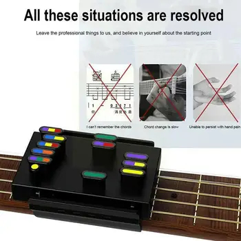 Yeni Gitar Öğrenme Sistemi Öğretim Practrice Yardım Ders Uygulama 21 Eğitmen Akorları Gitar Araçları Aksesuarları Akor Par U4s5
