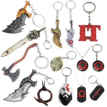 Yeni God of War 4 Kratos kılıç Anahtarlık Kolye anahtarlık takı erkekler ve kadınlar araba anahtarlık Aksesuarları