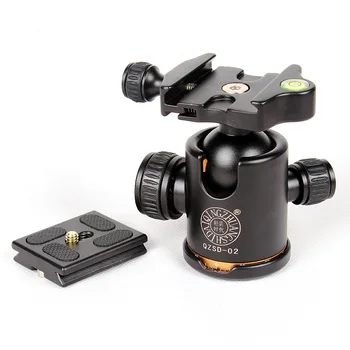Yeni QZSD Q02 kamera tripodu Topu Kafa Ballhead ile Hızlı Bırakma Plakası 1/4 