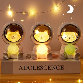 YENİ Yaratıcı Galaxy Guardian LED Gece Lambası Sevimli Hayvan Ay Spaceman Lambaları Astronot Yatak Odası Dekoratif Bebek Çocuk Oyuncakları Hediye