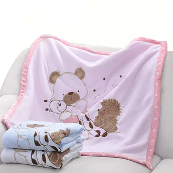 Yüksek Kaliteli Yumuşak Polar Bebek Battaniye Kış Karikatür Bebek Bebe Arabası Yenidoğan kundak battaniyesi Battaniye Bebek yatak battaniyesi