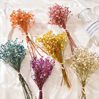 Zanaat Doğal Malzeme Ev Dekorasyon Düğün Dekor Gerçek Çiçek Bitki Sapları Doğal Kurutulmuş Buketleri Mini Babysbreath