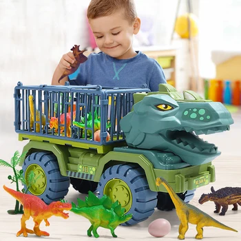 Çocuk Dinozor Oyuncak Araba Büyük iş makinesi Modeli eğitici oyuncak Taşıma Aracı Oyuncak Erkek Kız Dinozor Hediye
