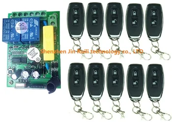 Ücretsiz Kargo AC220V 2CH RF Kablosuz Uzaktan Kumanda Anahtarı İle 10 adet Verici