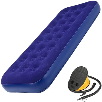 Şişme yatak PVC hava yatağı Ayak Pompası ile Taşınabilir Havaya Uçurmak kamp yatağı Akın Hava Yatağı Açık Hava Etkinlikleri